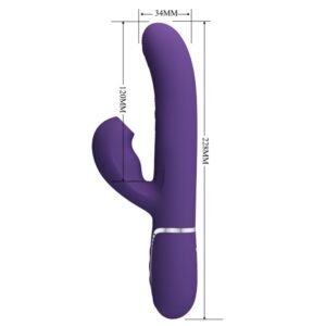 PRETTY LOVE - PERLITA VIBRATORE G-SPOT 3 IN 1 MULTIFUNZIONE VIOLA - immagine 8