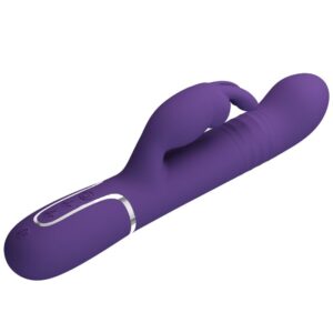 PRETTY LOVE - COALE VIBRATORE CONIGLIO CARBONE 4 EN 1 VIOLA - immagine 4