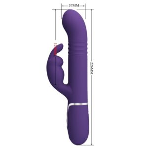 PRETTY LOVE - COALE VIBRATORE CONIGLIO CARBONE 4 EN 1 VIOLA - immagine 7