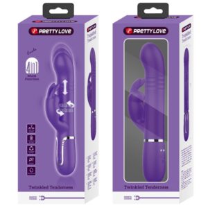 PRETTY LOVE - COALE VIBRATORE CONIGLIO CARBONE 4 EN 1 VIOLA - immagine 10