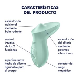 SATISFYER - VIBRATORE EXCITERRR DA APPOGGIO CLITORIDE MENTA - immagine 4