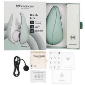 WOMANIZER - LIBERTY 2 ESTIMULADOR & SUCCIONADOR CLITORIS VERDE CLARO - immagine 6