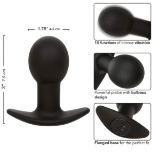 CALEXOTICS - ROCK BOTTOM ANAL PLUG 10 VIBRAZIONI SILICONE NERO - immagine 8