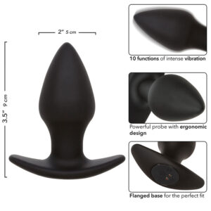 CALEXOTICS - ROCK BOTTOM PERFECT ANAL PLUG 10 VIBRAZIONI SILICONE NERO - immagine 7