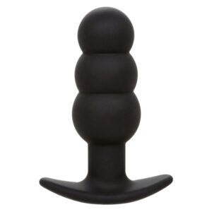 CALEXOTICS - ROCK BOTTOM PERLINE TAPPO ANALE 10 VIBRAZIONI SILICONE NERO - immagine 3