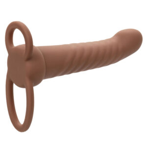 CALEXOTICS - MAXX RIBBED DUAL PENETRATOR 10 VIBRAZIONI MARRONE - immagine 3