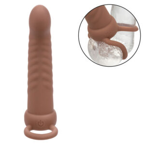 CALEXOTICS - MAXX RIBBED DUAL PENETRATOR 10 VIBRAZIONI MARRONE - immagine 6