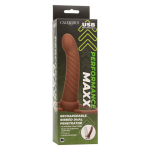 CALEXOTICS - MAXX RIBBED DUAL PENETRATOR 10 VIBRAZIONI MARRONE - immagine 11