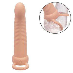 CALEXOTICS - MAXX RIBBED DUAL PENETRATOR 10 VIBRAZIONI CARNE - immagine 6