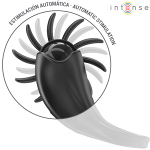 INTENSE - MABEL ANELLO VIBRANTE 10 VIBRAZIONI CON STIMOLATORE CLITORIDEO NERO - immagine 2