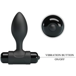PRETTY LOVE - VIBRA BUTT 10 VIBRAZIONI PLUG ANALE NERO - immagine 5
