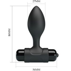 PRETTY LOVE - VIBRA BUTT 10 VIBRAZIONI PLUG ANALE NERO - immagine 7