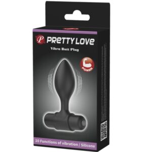 PRETTY LOVE - VIBRA BUTT 10 VIBRAZIONI PLUG ANALE NERO - immagine 8