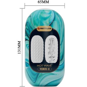 PRETTY LOVE - MASTURBATORE MASCHILE IN SILICONE HOT WAVE BIANCO - immagine 3