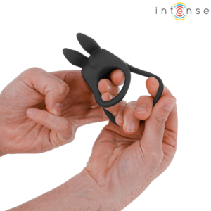 INTENSE - SAM VIBRATORE DOPPIO ANELLO PER PENE 10 VIBRAZIONI NERO - immagine 5