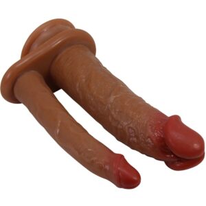 PRETTY LOVE - HULBERT DOPPIO DILDO REALISTICO CON VIBRAZIONE MULATO - immagine 3