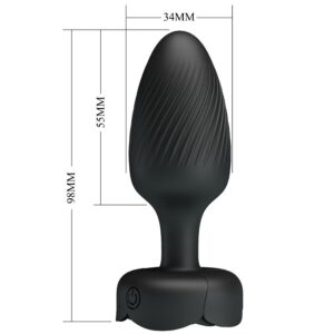 PRETTY LOVE - OSBORN PLUG ANALE CON LUCE LED NERO 9,8 CM - immagine 6