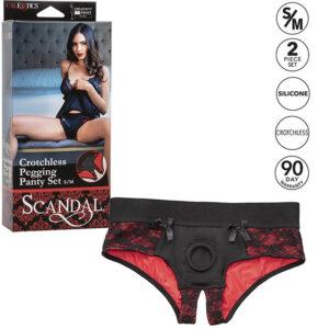 CALEXOTICS - SCANDAL SET DE BRAGUITAS SIN ENTREPIERNAS CON DIDLO TALLA S/M - immagine 7