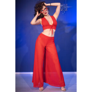 CHILIROSE - CR  4857 SET TOP Y PANTALONES ROJO TALLA S - immagine 6