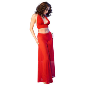 CHILIROSE - CR  4857 SET TOP Y PANTALONES ROJO TALLA S - immagine 3