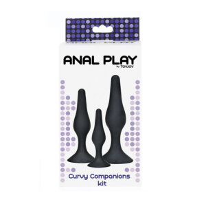 TOYJOY - ANAL PLAY CURVY COMPANIONS PLUG ANALE 3 PEZZI NERO - immagine 3