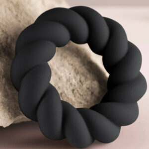 ROCKS-OFF - ANELLO MASTURBATORE TWIST IN SILICONE NERO - immagine 5