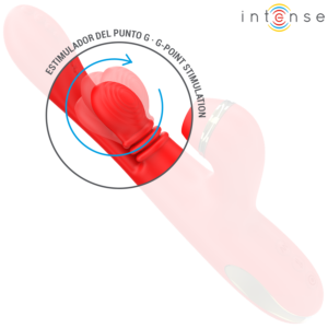 INTENSE - KATY STIMOLATORE CLITORIDEO MULTIFUNZIONE 4 TESTINE INTERCAMBIABILI ROSSO - immagine 5