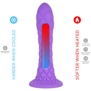 SILEXD - DREAMY DILDO FANTASY SILICONA LIQUIDA TERMOREACTIVO VIOLETA 18.5 CM - immagine 5