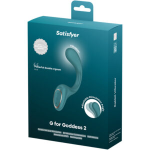 SATISFYER - G FOR GODDESS 2 VIBRATORE CONIGLIO VERDE BOTTIGLIA - immagine 3