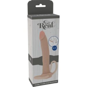 GET REAL - PENETRATORE ANALE IN SILICONE DOUBLE TROUBLE 16 CM - immagine 4