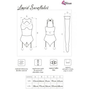 LIVCO CORSETTI FASHION - LIMPID SNOWFLAKES LC 90604 BODY + MEDIAS + DIADEMA NAVIDEÑA S/M - immagine 5