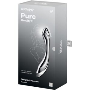 SATISFYER - DILDO A DOPPIA ESTREMITÀ IN ACCIAIO INOX PURE GRAVITY 2 - immagine 5