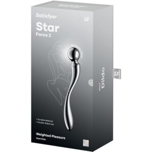 SATISFYER - DILDO A DOPPIA ESTREMITÀ IN ACCIAIO INOX STAR FORCE 2 - immagine 5