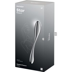 SATISFYER - DILDO A DOPPIA ESTREMITÀ IN ACCIAIO INOX STAR FORCE 3 - immagine 5