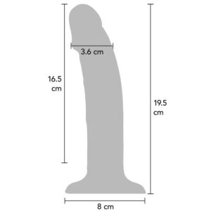 GET REAL - DILDO VIBRANTE IN SILICONE REALISTICO VIOLA 19,5 CM - immagine 3