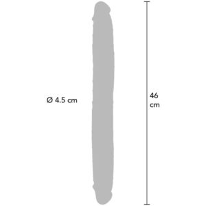 GET REAL - DILDO IN SILICONE A DOPPIA ESTREMITÀ CARAMELLO 46 CM - immagine 3