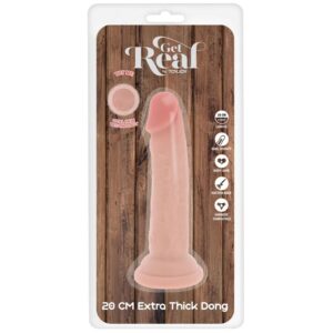 GET REAL - DONG DELUXE IN TPE A DOPPIA DENSITÀ 20 CM - immagine 5