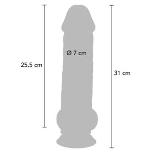 GET REAL - PENE REALISTICO DELUXE CON TESTICOLI EXTRA SPESSI 31 CM - immagine 4