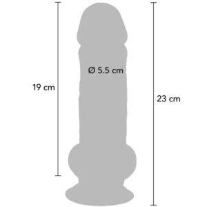 GET REAL - PENE REALISTICO DELUXE CON TESTICOLI EXTRA SPESSI 23 CM - immagine 4