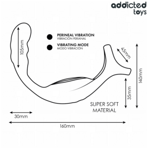 ADDICTED TOYS - ANELLO PER IL PENE PROSTATICO DOPPIO CON TELECOMANDO - immagine 7