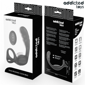 ADDICTED TOYS - ANELLO PER IL PENE PROSTATICO DOPPIO CON TELECOMANDO - immagine 4