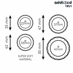 ADDICTED TOYS - SET DI ANELLI PER IL PENE TESTURIZZATI 4 MISURE - immagine 5