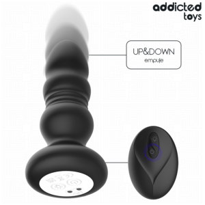 ADDICTED TOYS - TAPPO ANALE ROTANTE E VIBRANTE, LUCE LED, TELECOMANDO - immagine 3