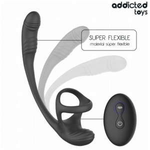 ADDICTED TOYS - PLUG ANALE CON VIBRAZIONE E OSCILLAZIONE A 360º E STIMOLATORE DEI TESTICOLI - immagine 7