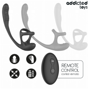 ADDICTED TOYS - PLUG ANALE CON VIBRAZIONE E OSCILLAZIONE A 360º E STIMOLATORE DEI TESTICOLI - immagine 5