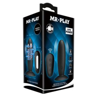 MR PLAY - PLUG ANALE CON TELECOMANDO VIBRAZIONE NERO - immagine 8