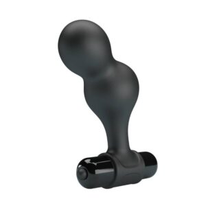 MR PLAY - PLUG ANALE VIBRATORE IN SILICONE NERO - immagine 4