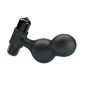MR PLAY - PLUG ANALE VIBRATORE IN SILICONE NERO - immagine 5