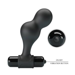 MR PLAY - PLUG ANALE VIBRATORE IN SILICONE NERO - immagine 8