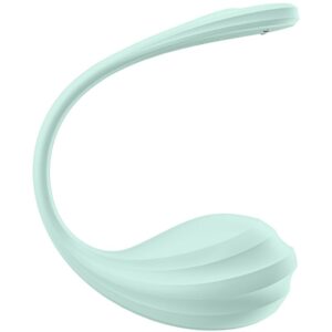 SATISFYER - STIMOLATORE PUNTO G PETALE LISCIO VERDE ACQUA APP GRATUITA - immagine 5